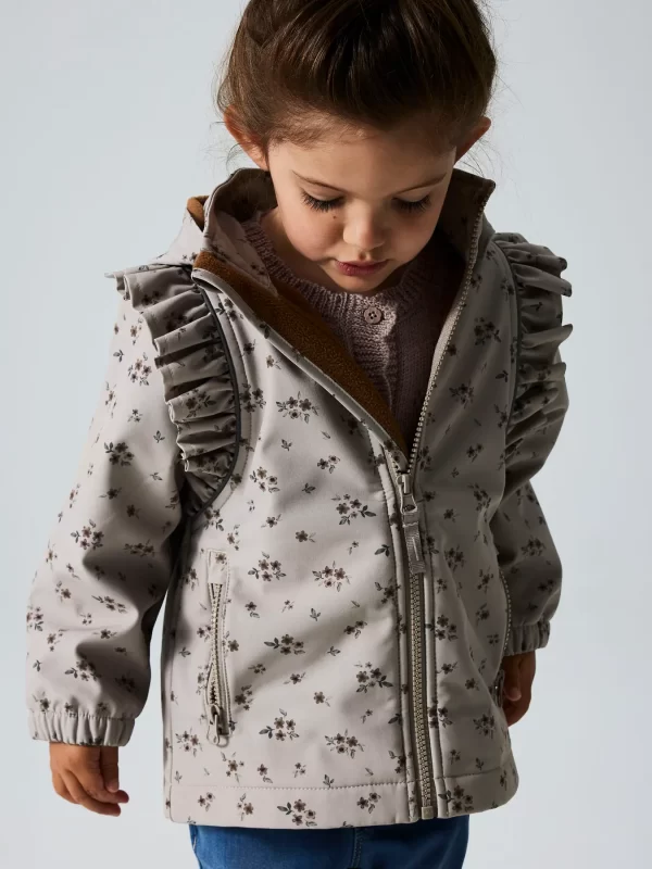 NAME IT NmfAlfa08 softshellvälikausitakki frillat Pure Cashmere Bouquet