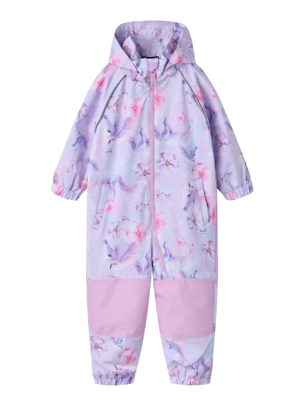 NAME IT NmfAlfa kevyt ja taipuisa välikausihaalari vahvistetuilla polvi/peppupaikoilla Violet Tulle Unicorns