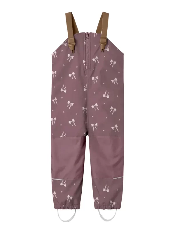 NAME IT NmfAlfa08 bib haalarimalliset välikausihousut softshellvälikausihousut fleecevuorella Wistful Mauve Heart Bow