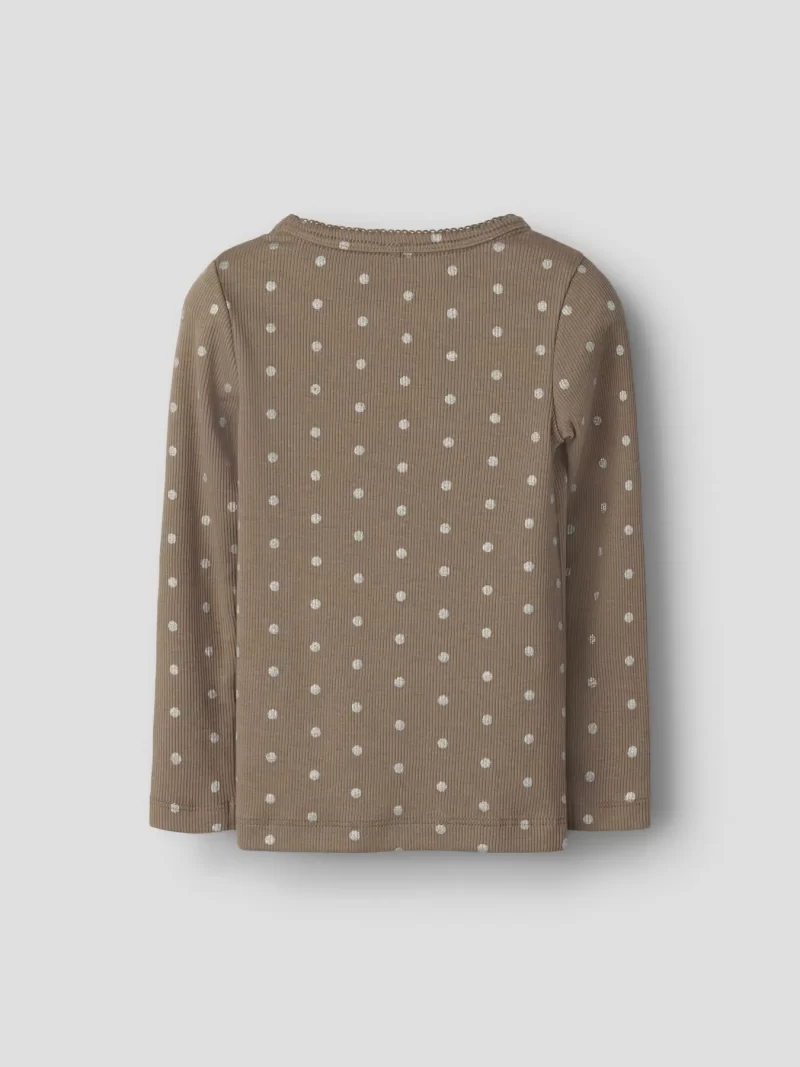 NAME IT NmfLona extra slim fit ribbipaita Silver Dots Taupe Gray - Image 3